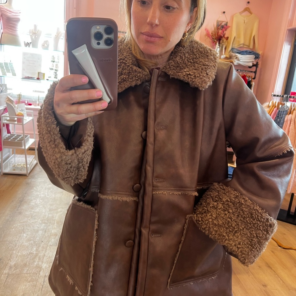 Women’s Brown Shearling Coat